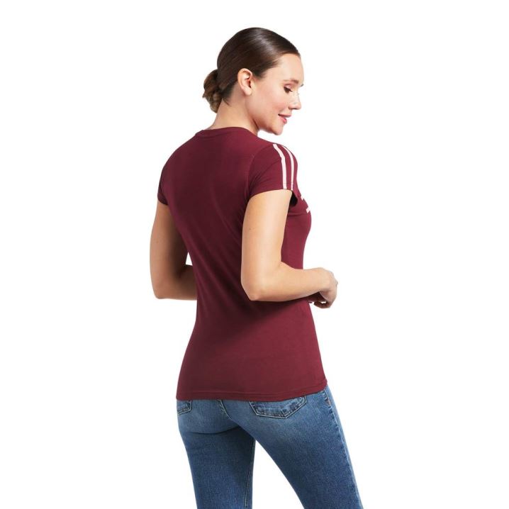 Ariat Logo Lane T-Shirt Zinfandel | kLLWfptA