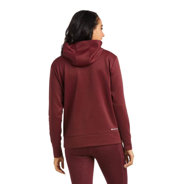 Ariat Logo Tek Hoodie Windsor Wine | e0AYGD9b