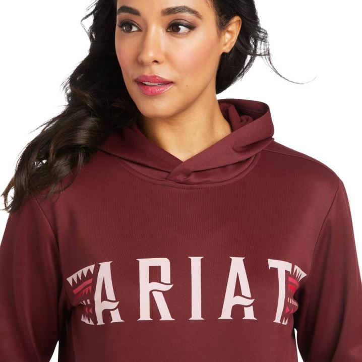 Ariat Logo Tek Hoodie Windsor Wine | e0AYGD9b