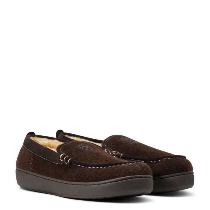 Ariat Lost Lake Moccasin Hausschuhe Schokolade | Rav4wOGs