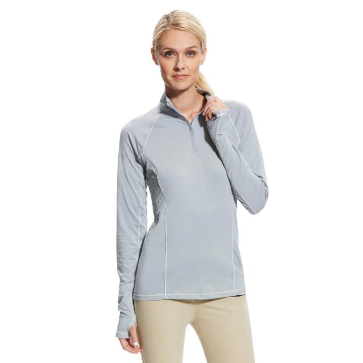 Ariat Lowell 2.0 1/4 Zip Baselayer Grau | fEN57ZBH