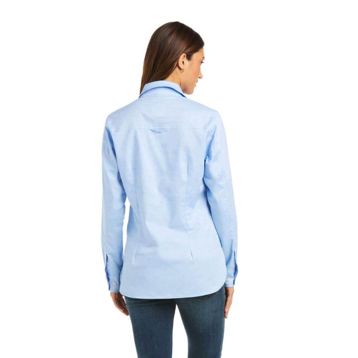 Ariat Loyola Popover Shirt Blau | T0ao6iIa