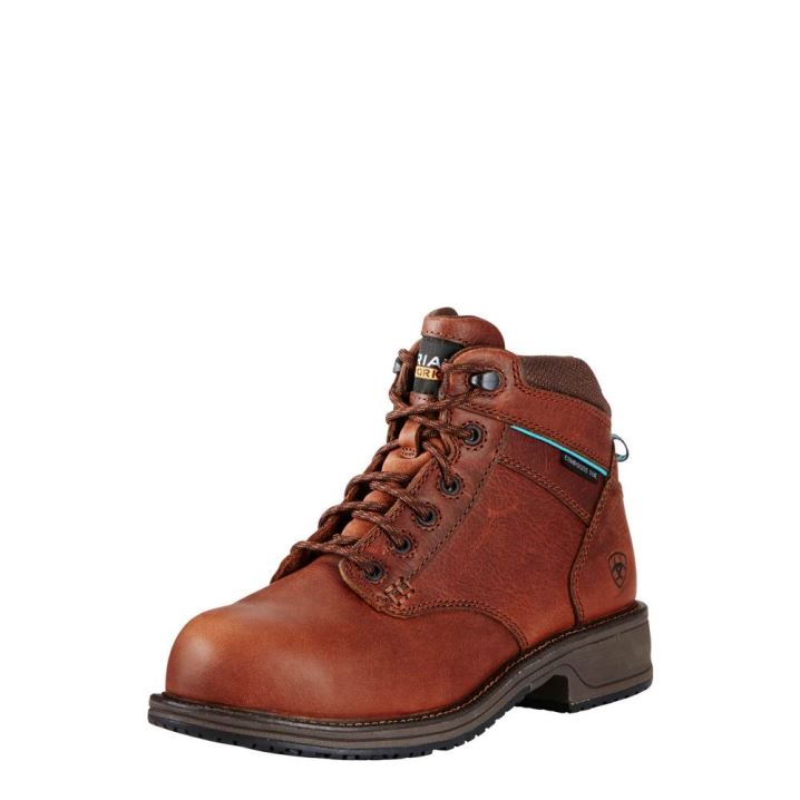 Ariat Lässige Arbeits Mid Spitze SD Composite Kappe Arbeits Boot Braun | gmXSs8QV