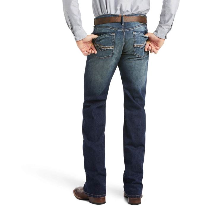 Ariat M5 Straight TekStretch Tyler Stackable Straight Leg Jean Tiefesgrau | qh6hLhJ4