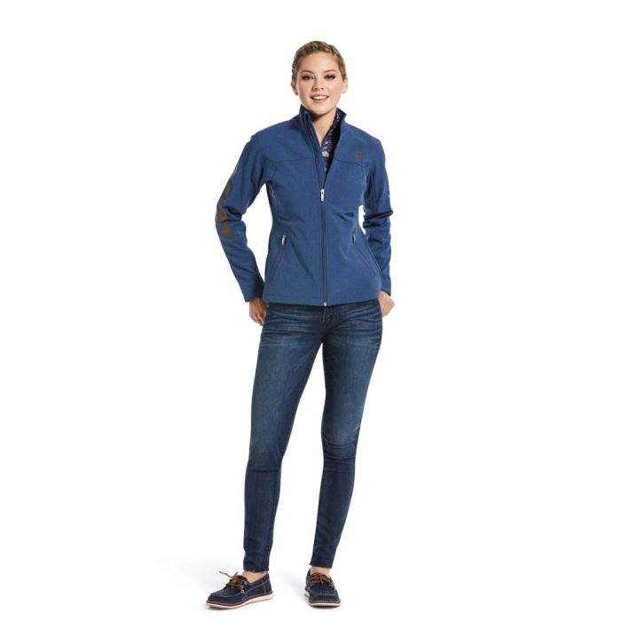 Ariat New Team Softshell Jacket Blau | DdLObLfe