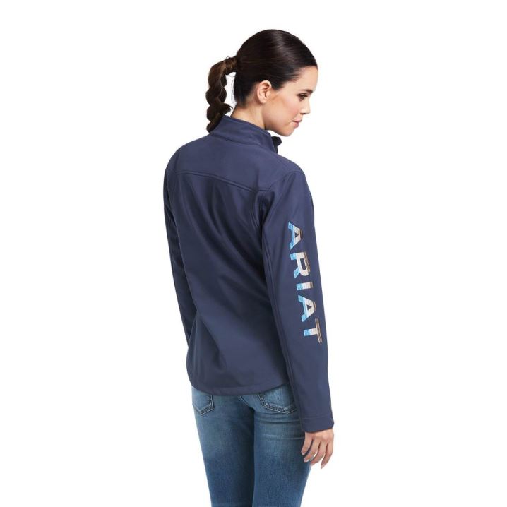 Ariat New Team Softshell Jacket Blau | Ojz50ovV