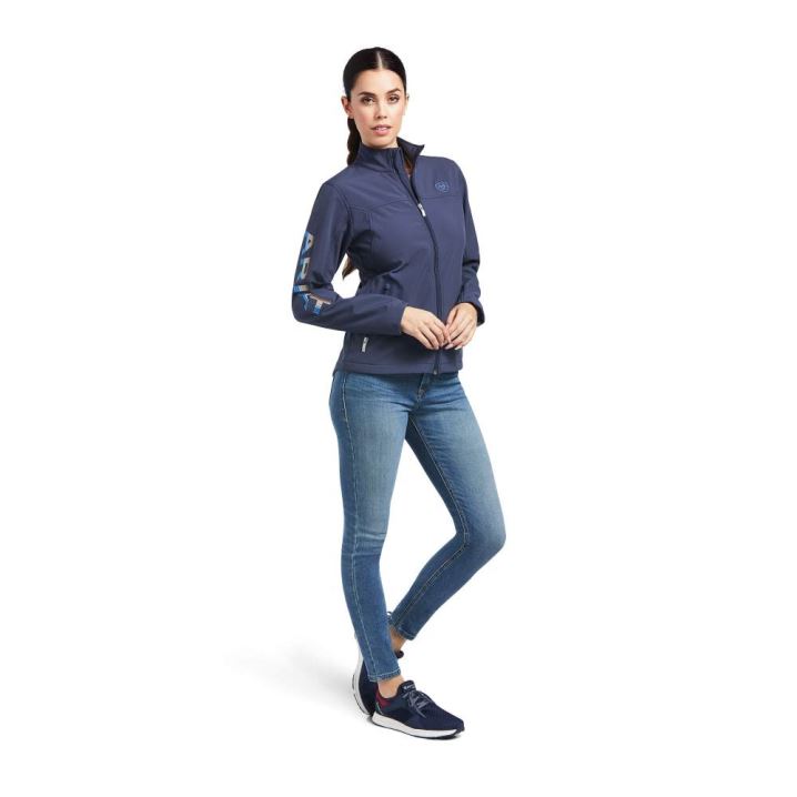 Ariat New Team Softshell Jacket Blau | Ojz50ovV