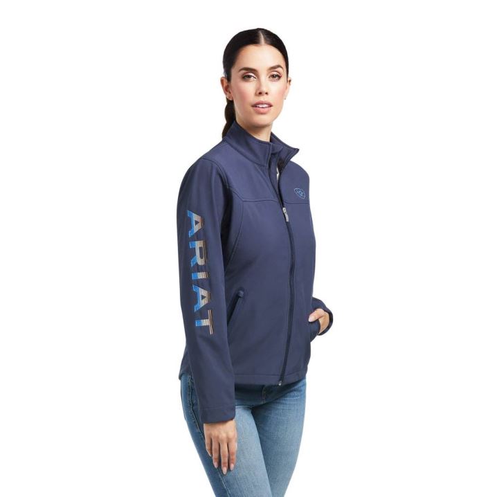 Ariat New Team Softshell Jacket Blau | Ojz50ovV