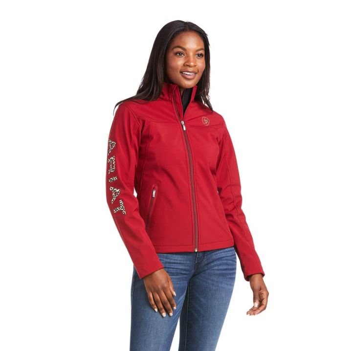 Ariat New Team Softshell Jacket Rhubarb | h7BWL8v3