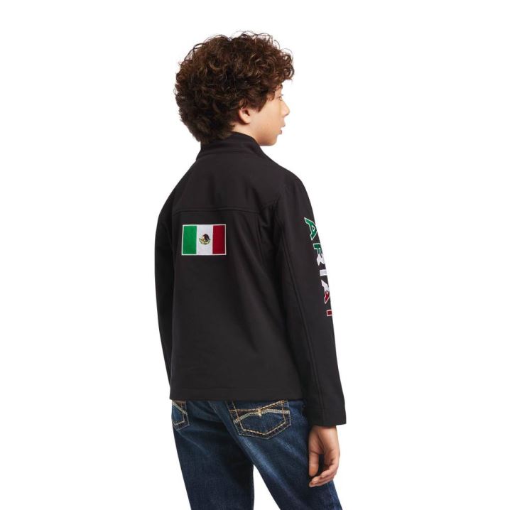 Ariat New Team Softshell MEXICO Jacket Schwarz | 3v6a0zBx