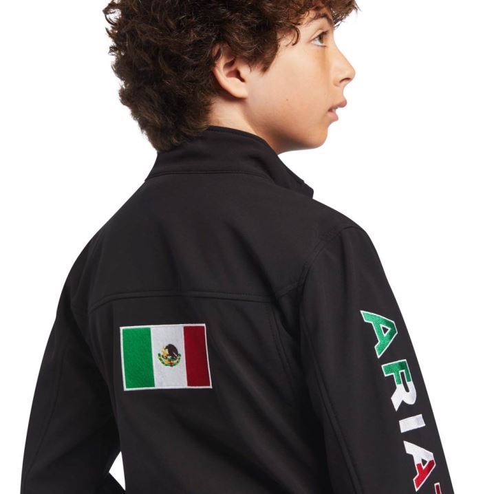 Ariat New Team Softshell MEXICO Jacket Schwarz | 3v6a0zBx