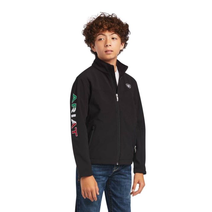 Ariat New Team Softshell MEXICO Jacket Schwarz | 3v6a0zBx