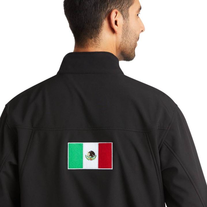 Ariat New Team Softshell MEXICO Jacket Schwarz | 8MJRpS8P