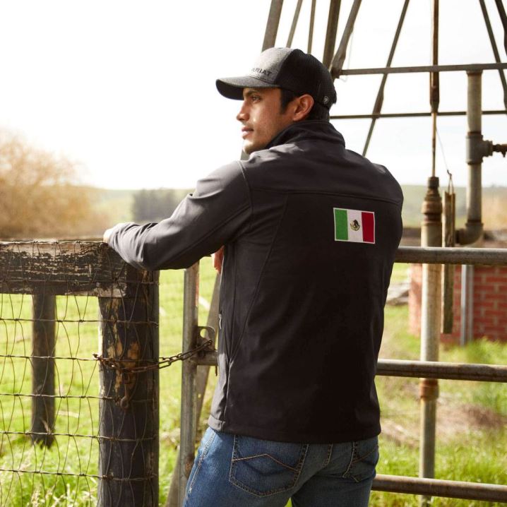 Ariat New Team Softshell MEXICO Jacket Schwarz | 8MJRpS8P