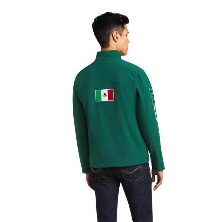 Ariat New Team Softshell MEXICO Jacket Verde | AS5JlznD