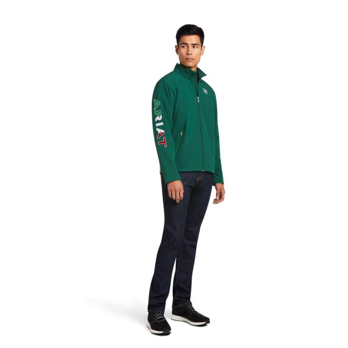 Ariat New Team Softshell MEXICO Jacket Verde | AS5JlznD