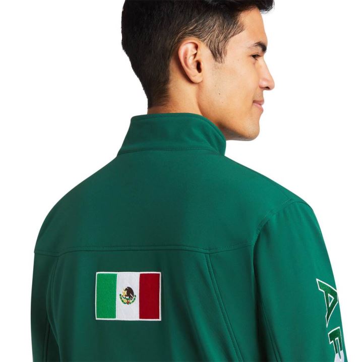 Ariat New Team Softshell MEXICO Jacket Verde | AS5JlznD