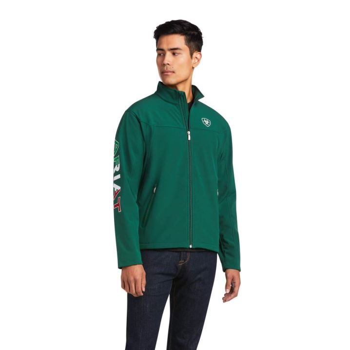 Ariat New Team Softshell MEXICO Jacket Verde | AS5JlznD