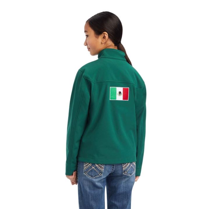 Ariat New Team Softshell MEXICO Jacket Verde | CYUi8pKC