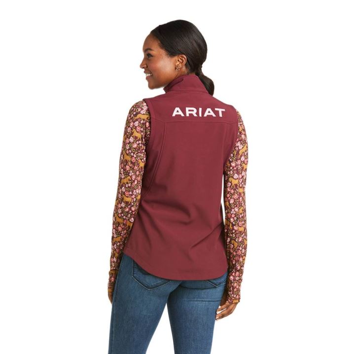 Ariat New Team Softshell Vest Windsor Wine | hQOpbYe1