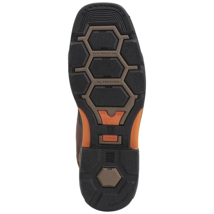 Ariat OverDrive 8" Weite Square Kappe Wasserdichte Composite Kappe Arbeits Boot Braun | F7rSEQlq