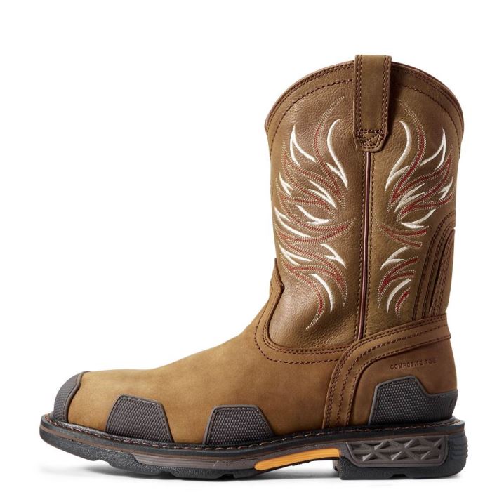 Ariat OverDrive Weite Square Kappe Composite Kappe Arbeits Boot Braun | ZSecfcEL