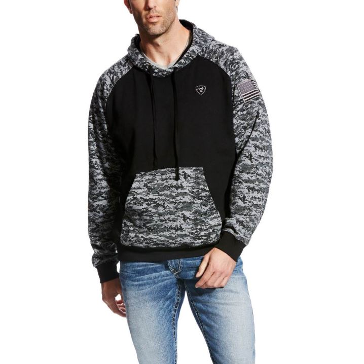 Ariat Patriot Hoodie Schwarz Camouflage | b6rJTRn6