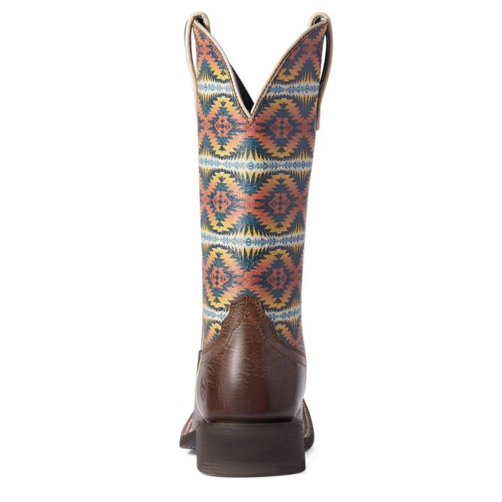 Ariat Pendleton Circuit Savanna Western Boot Crackled Cafe | IQCSXgmS