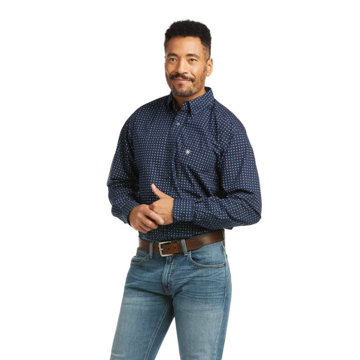 Ariat Perse Fitted Shirt Navy | GuAqO0gn