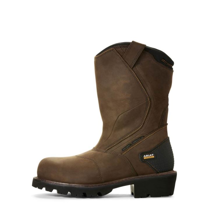 Ariat Powerline 400G Wasserdichte 400g Composite Kappe Arbeits Boot Braun | y1cVELmm