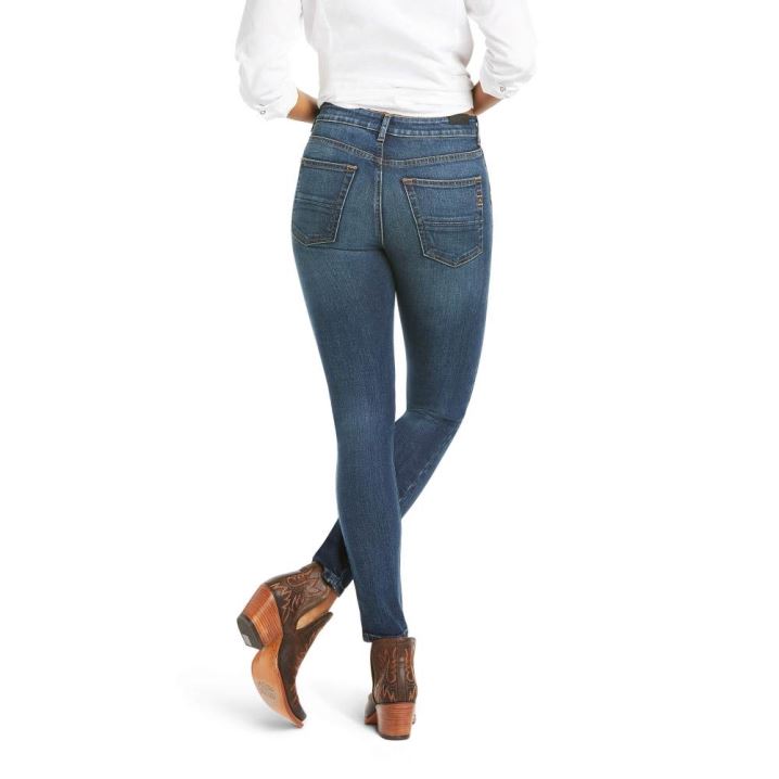 Ariat Premium High Rise Skinny Jean Stretch Blau | JMBebTUc