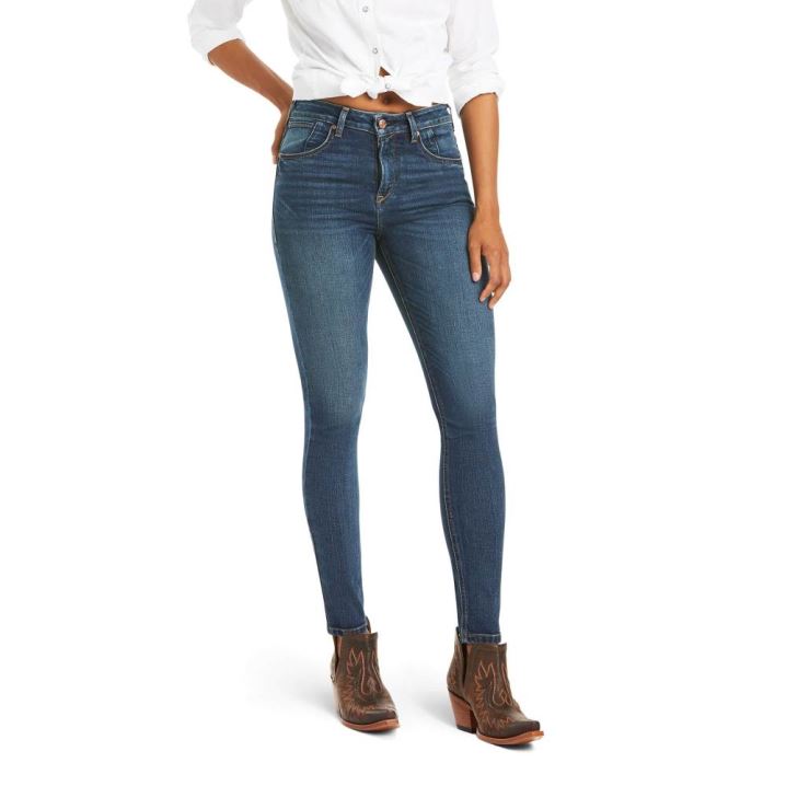 Ariat Premium High Rise Skinny Jean Stretch Blau | JMBebTUc