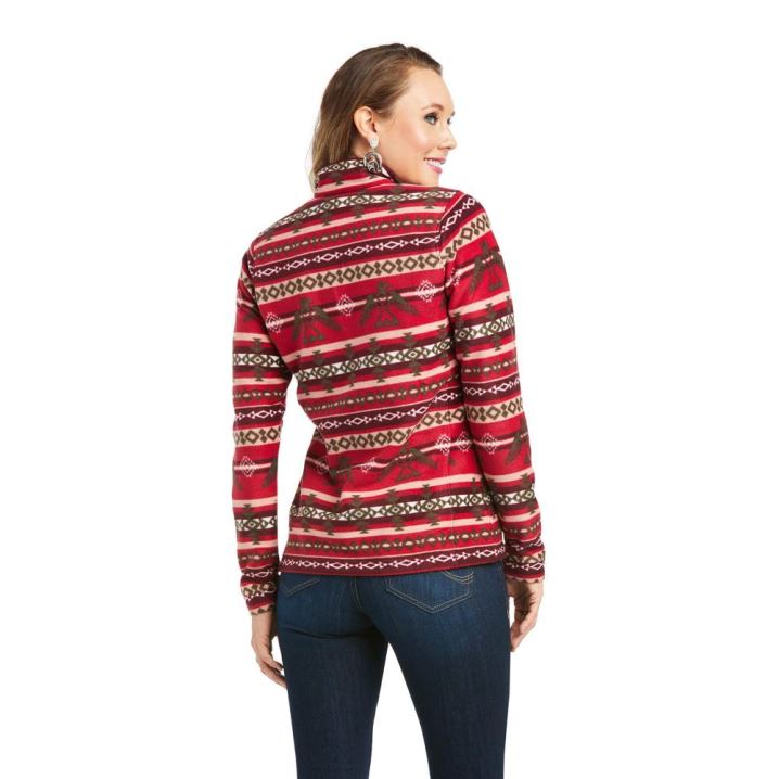 Ariat Printed Fleece 1/4 Zip Sweatshirt Thunderbird Serape | AAspEAqP