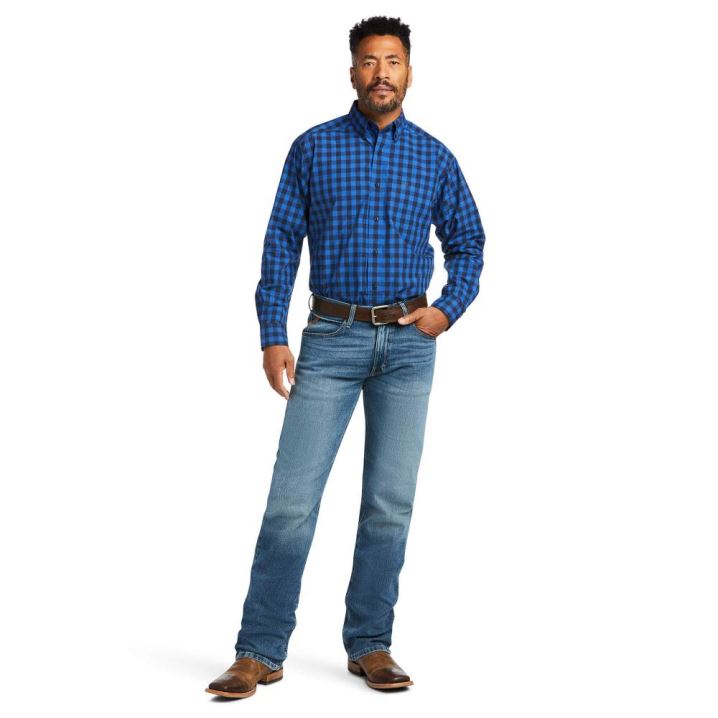 Ariat Pro Series Anthony Klassische Fit Shirt Blau | 8jhtYqcz