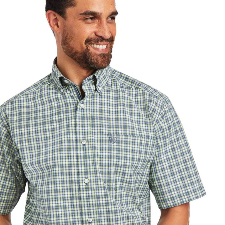 Ariat Pro Series Barrett Klassische Fit Shirt Grün | 9xGeHF7A