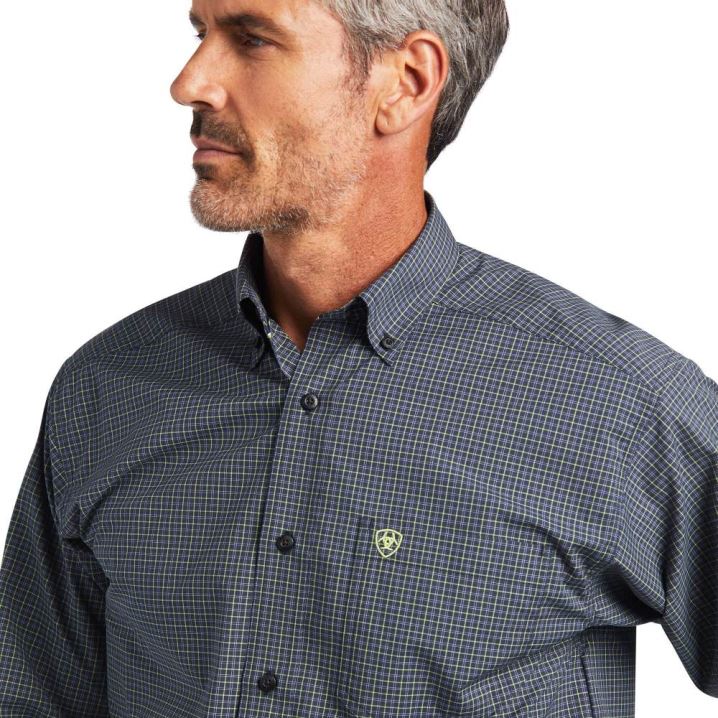 Ariat Pro Series Brian Klassische Fit Shirt Blau | KH0q7pxJ