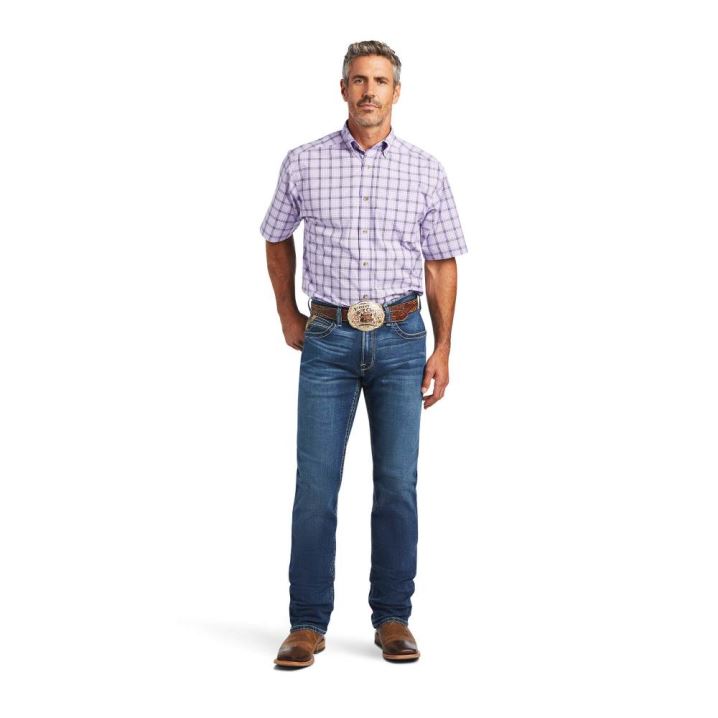 Ariat Pro Series Bruce Klassische Fit Shirt Lavendel | j3kLAkip