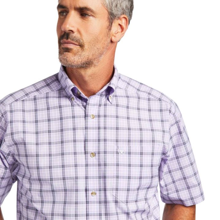 Ariat Pro Series Bruce Klassische Fit Shirt Lavendel | j3kLAkip