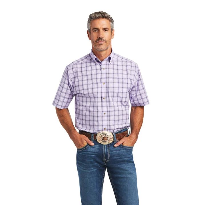 Ariat Pro Series Bruce Klassische Fit Shirt Lavendel | j3kLAkip