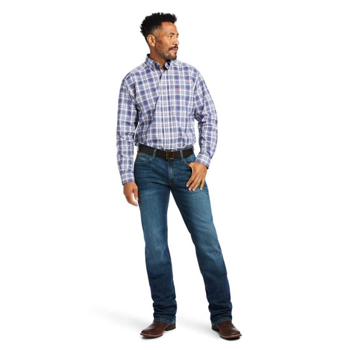 Ariat Pro Series Diego Klassische Fit Shirt Indigo | nVRCkbPV