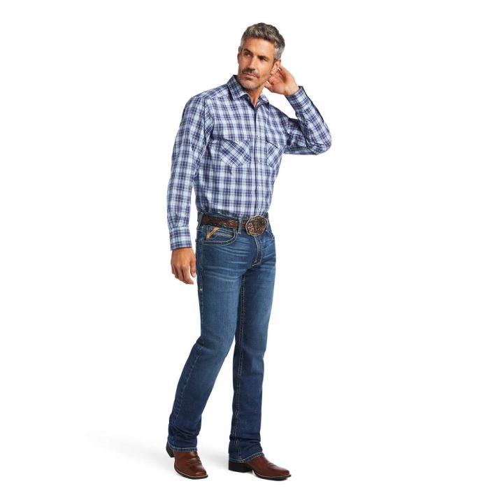 Ariat Pro Series Ivy Klassische Fit Shirt Blau | T5PpgMTA