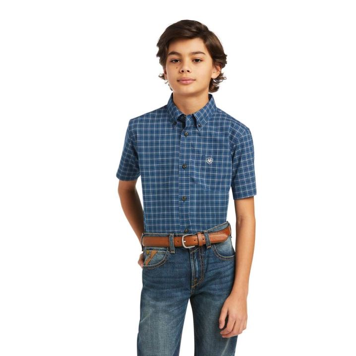 Ariat Pro Series Kyree Klassische Fit Shirt Skyfall | 3BcKGW6l