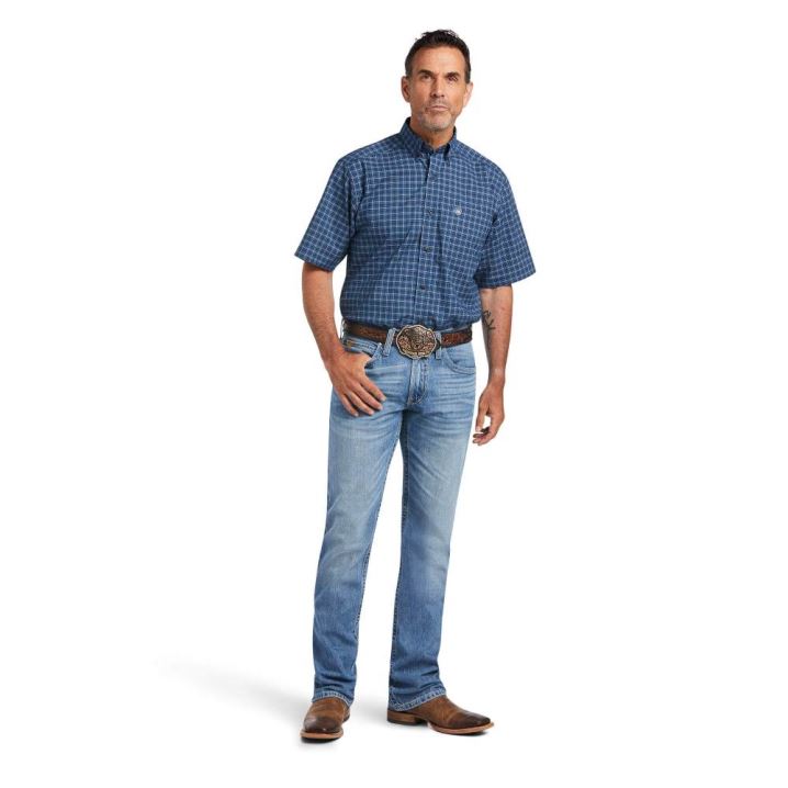 Ariat Pro Series Kyree Stretch Klassische Fit Shirt Skyfall | plhf9o7m