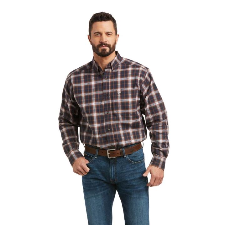 Ariat Pro Series Mavrick Stretch Klassische Fit Shirt Braun | F3yYjGyR