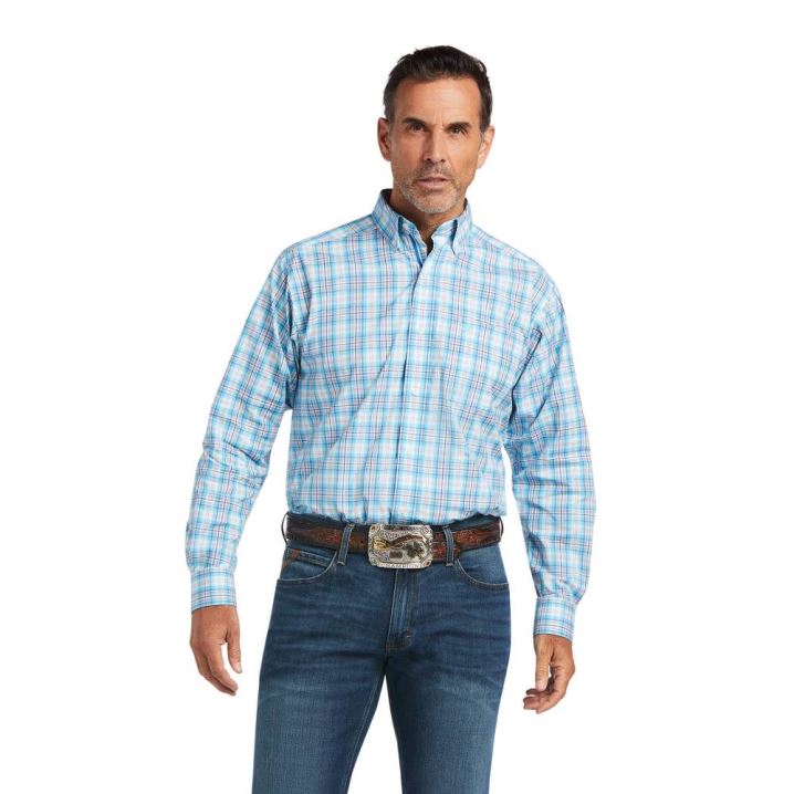 Ariat Pro Series Quimby Klassische Fit Shirt Bachelor Button | SBJsEGtL