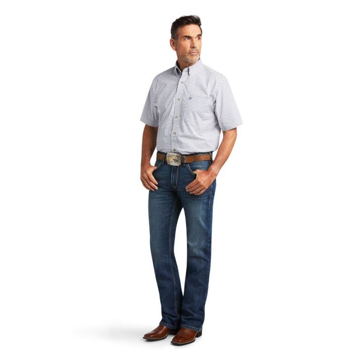 Ariat Pro Series Taha Stretch Klassische Fit Shirt Weiß | GDlfa6Q4