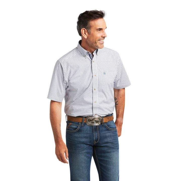 Ariat Pro Series Taha Stretch Klassische Fit Shirt Weiß | GDlfa6Q4