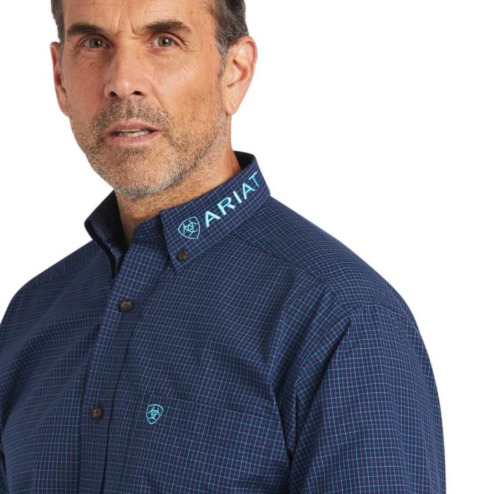 Ariat Pro Series Team Sully Klassische Fit Shirt Navy | NzH4agAb