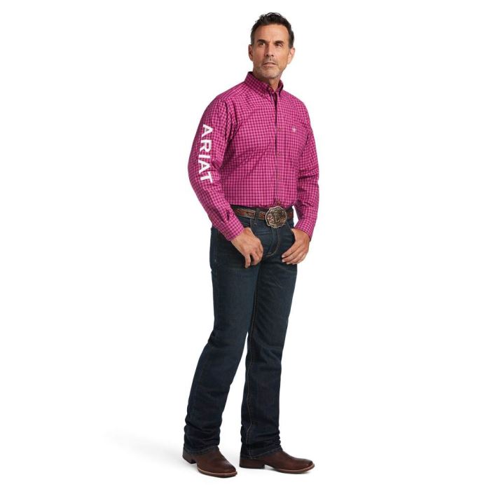 Ariat Pro Series Team Tarletan Klassische Fit Shirt Königsblau Lila | jfUDAr6L