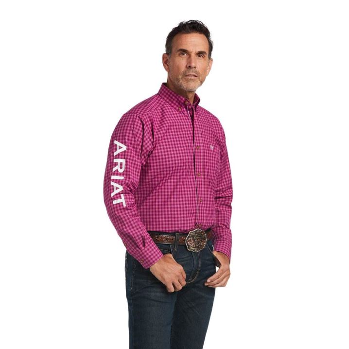 Ariat Pro Series Team Tarletan Klassische Fit Shirt Königsblau Lila | jfUDAr6L